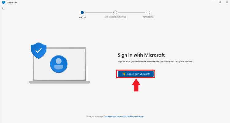 sign in with microsoft.